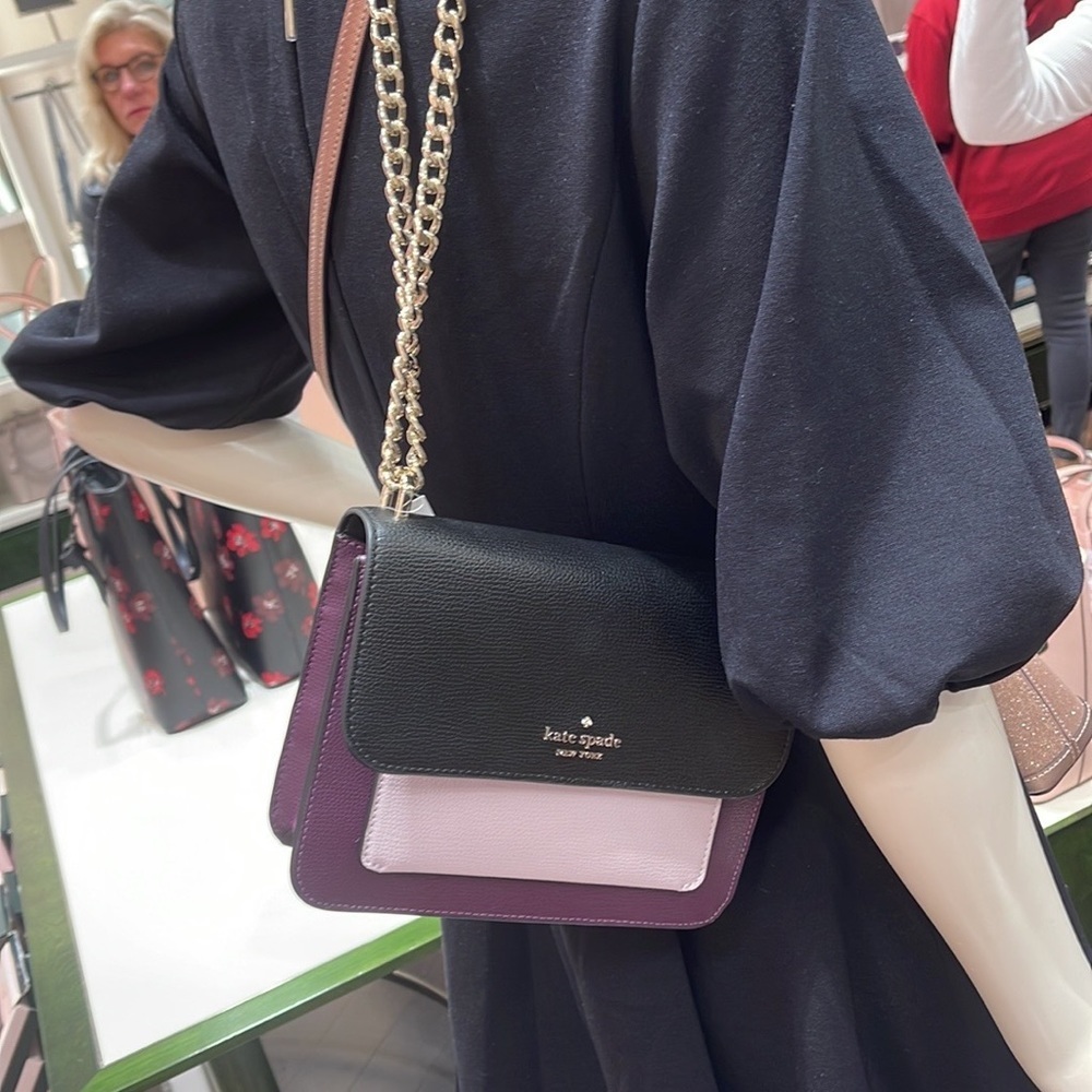 Kate Spade Remi Flap Chain Crossbody 
Colorblock 
Ripe Plum